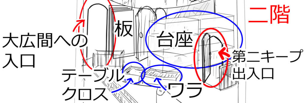 キープ断面図二階拡大図