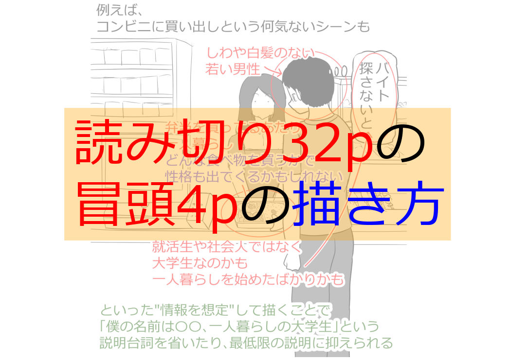 読み切り32pの冒頭4pの描き方